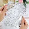 Set de sellos A5 Libertad Invierno, para scrapbooking y manualidades creativas. Diseño de Alúa Cid