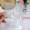 Set de sellos con troquel A5 Libertad Invierno, para scrapbooking y manualidades creativas. Diseño de Alúa Cid