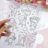 Set de sellos A5 Libertad Otoño, para scrapbooking y manualidades creativas. Diseño de Alúa Cid