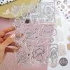 Set de sellos A5 Libertad Verano, para scrapbooking y manualidades creativas. Diseño de Alúa Cid