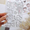 Set de sellos A6 Libertad Primavera, para scrapbooking y manualidades creativas. Diseño de Alúa Cid