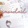 Troquel navidad Libertad para decorar portadas de álbumes de scrapbooking. Se usa junto con una troqueladora manual. Diseño de Alúa Cid