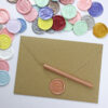 Barrita de lacre nacarada color melocotón, para manualidades y scrapbooking