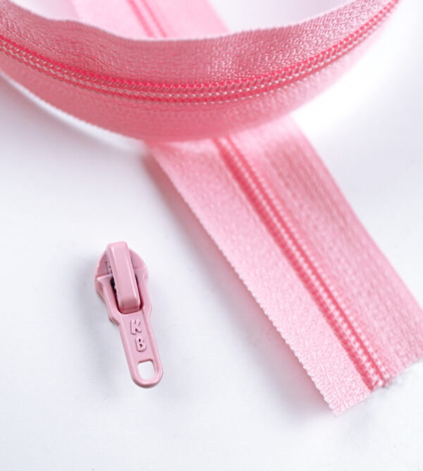 Cursor de 3 para cremallera clásica Rosa bebé