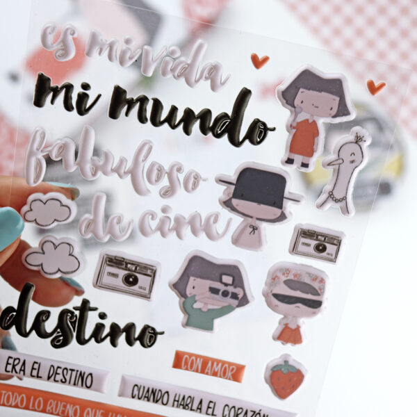 Set de pegatinas puffy Destino - Imagen 2