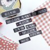 Washi tape Todo lo bueno de la colección de scrapbooking Destino. Diseño de la ilustradora Alúa Cid