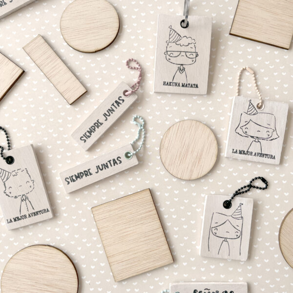 Llaveros de madera para decorar