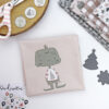Panel de tela Jersey de invierno, de la colección navideña Dadivan. Ilustración de Alúa Cid