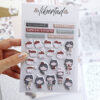 Set de pegatinas puffy Libertad Navidad, para scrapbooking y manualidades creativas. Diseño de Alúa Cid