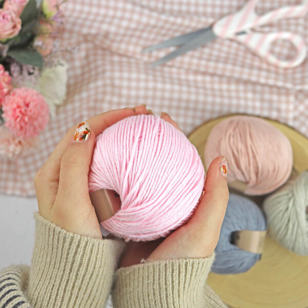 Ovillo Rosa bebé 3.5 Nature, para crochet