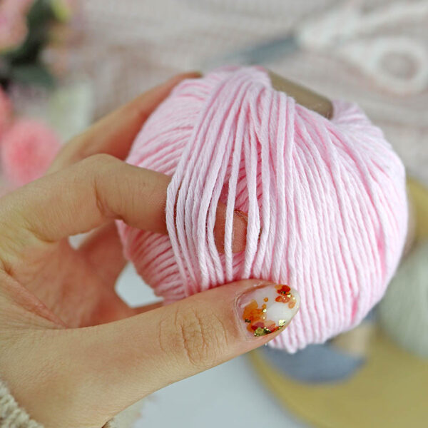 Ovillo Rosa bebé 3.5 Nature, para crochet - Imagen 4