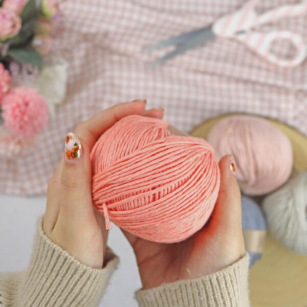 Ovillo Salmón 3.5 Nature, para crochet