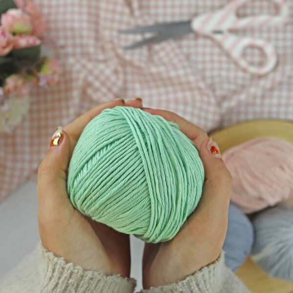 Ovillo Verde Aqua 3.5 Nature, para crochet