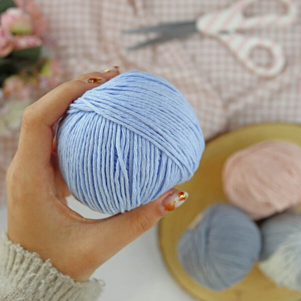 Ovillo Azul Bebé 3.5 Nature, para crochet - Imagen 3