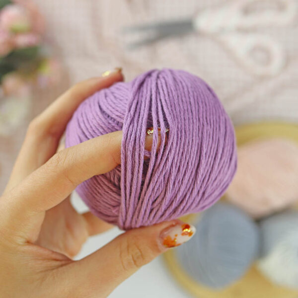 Ovillo Malva Antiguo 3.5 Nature, para crochet - Imagen 4