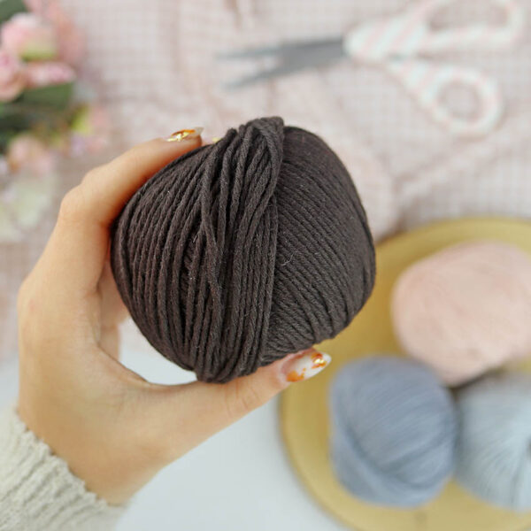 Ovillo Café 3.5 Nature, para crochet - Imagen 2