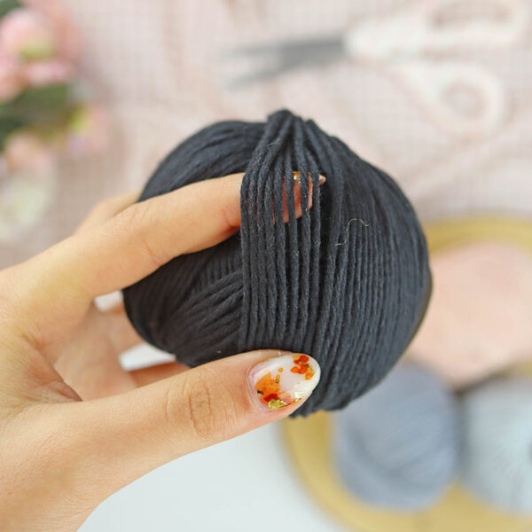 Ovillo Negro 3.5 Nature, para crochet - Imagen 3