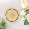 Corazón metacrilato Verde Escarchado