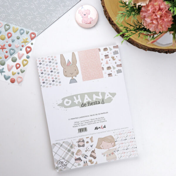 Bloc pequeño Ohana de fiesta, para scrapbooking - Imagen 4