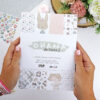 Bloc pequeño para scrapbooking Ohana de Fiesta. Diseño de Alúa Cid