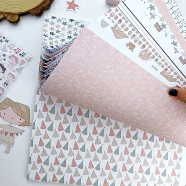 Bloc de 36 papeles Ohana de fiesta para scrapbooking - Imagen 8