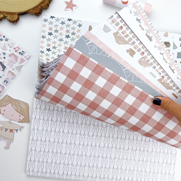 Bloc de 36 papeles Ohana de fiesta para scrapbooking - Imagen 10