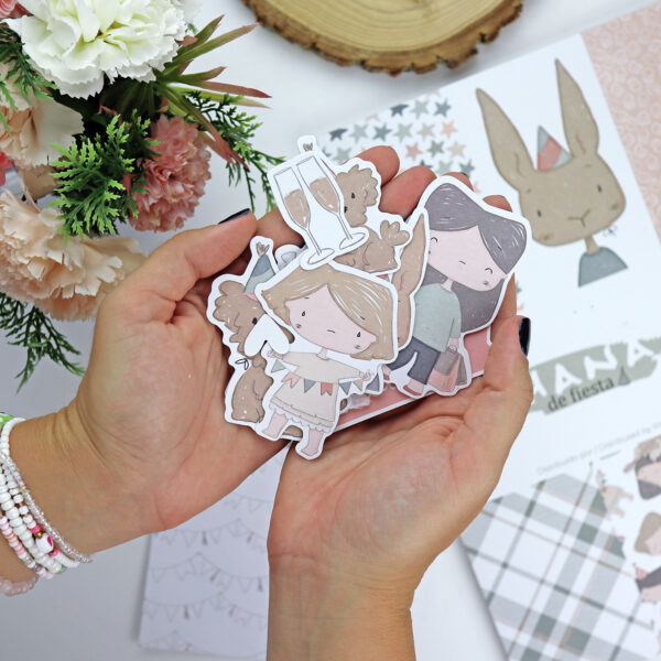 Set de troquelados Ohana de Fiesta. Diseño de Alúa Cid