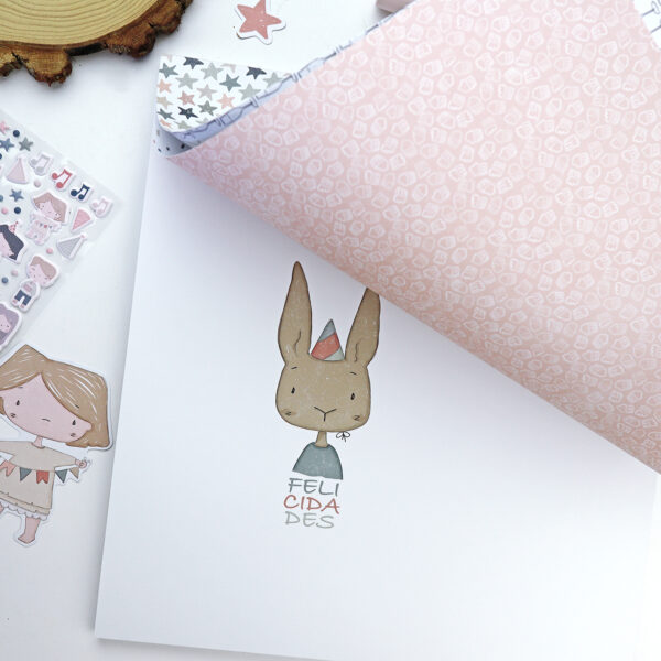 Bloc de 36 papeles Ohana de fiesta para scrapbooking - Imagen 13