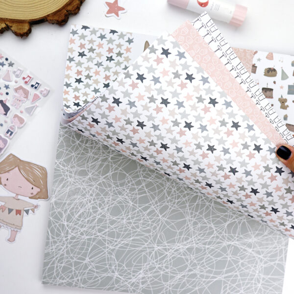 Bloc de 36 papeles Ohana de fiesta para scrapbooking - Imagen 2