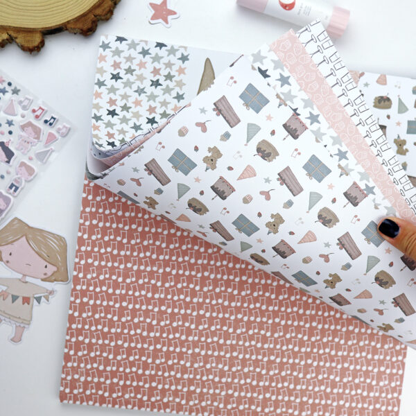 Bloc de 36 papeles Ohana de fiesta para scrapbooking - Imagen 3