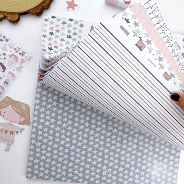 Bloc de 36 papeles Ohana de fiesta para scrapbooking - Imagen 4