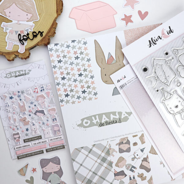 Bloc de 36 papeles Ohana de fiesta para scrapbooking - Imagen 14