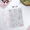 Set de sellos con troquel Mucho que celebrar, para scrapbooking y manualidades. Diseño de Alúa Cid