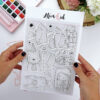 Set de sellos Mucho que celebrar, para scrapbooking y manualidades. Diseño de Alúa Cid