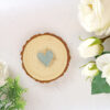Corazón metacrilato Azul Escarchado