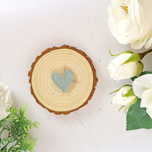 Corazón metacrilato Azul Escarchado