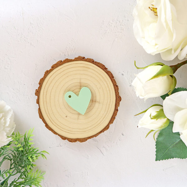 Corazón metacrilato Menta