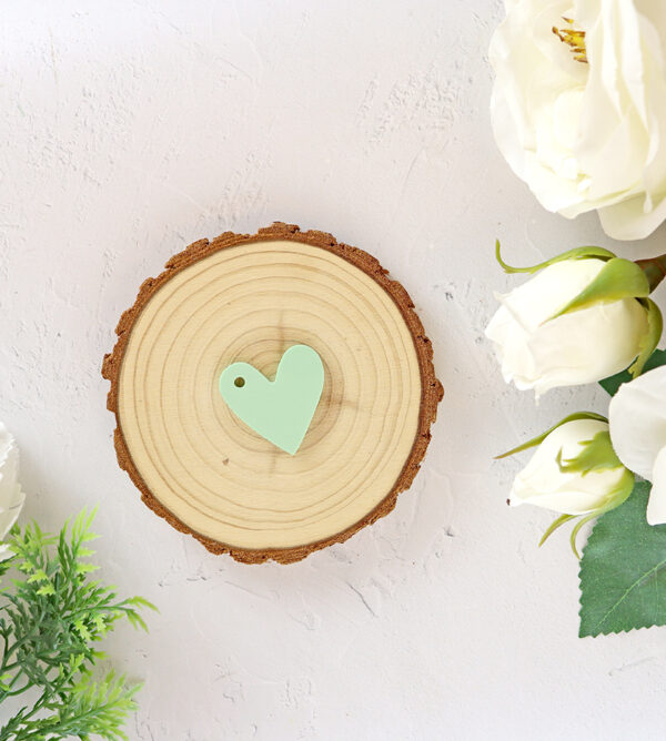 Corazón metacrilato Menta