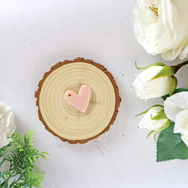 Corazón metacrilato Salmón Dulce