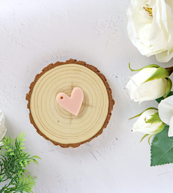 Corazón metacrilato Salmón Dulce