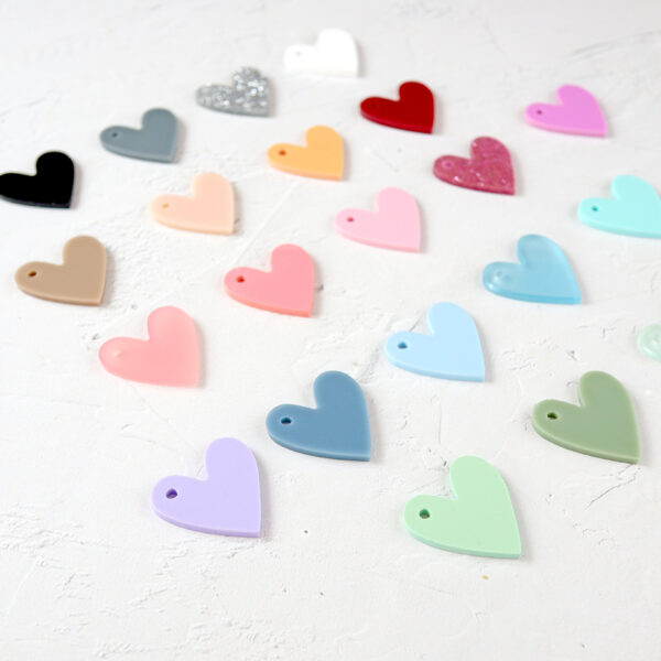 Corazón metacrilato Salmón Dulce - Imagen 3
