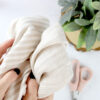 Muselina doble Listas Beige