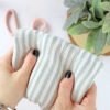 Muselina doble Listas Menta - Imagen 3
