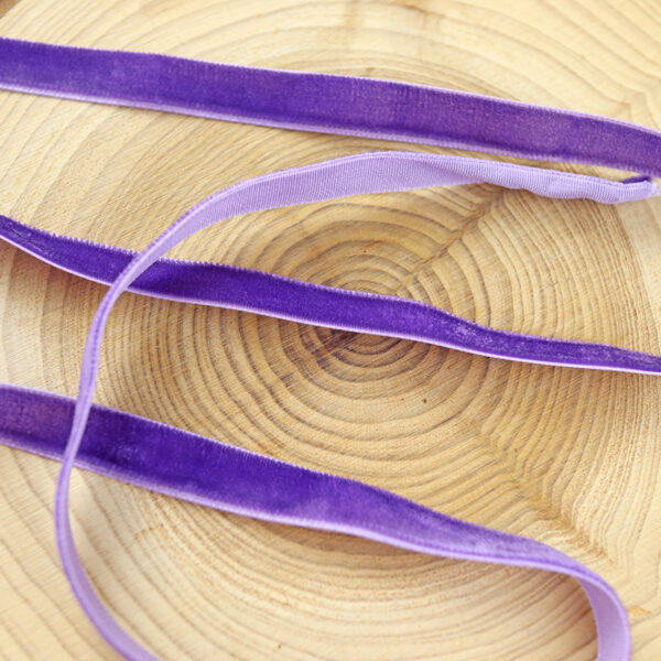 Lazo terciopelo Deep purple, por metro - Imagen 2