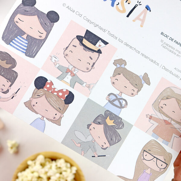 Bloc Ilustraciones Fantasía de Alúa Cid. Para scrapbooking - Imagen 2