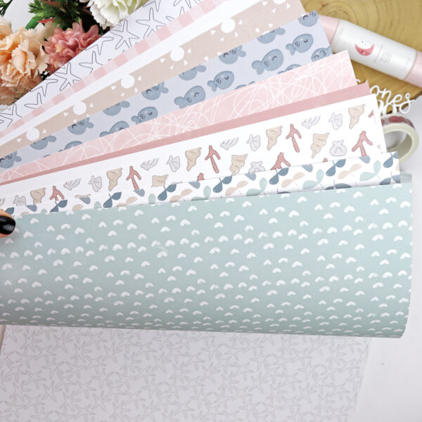 Bloc de 36 papeles Ohana en la playa para scrapbooking - Imagen 14