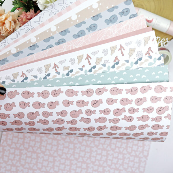 Bloc de 36 papeles Ohana en la playa para scrapbooking - Imagen 2