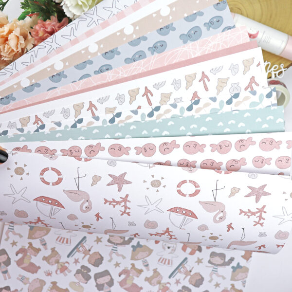 Bloc de 36 papeles Ohana en la playa para scrapbooking - Imagen 3