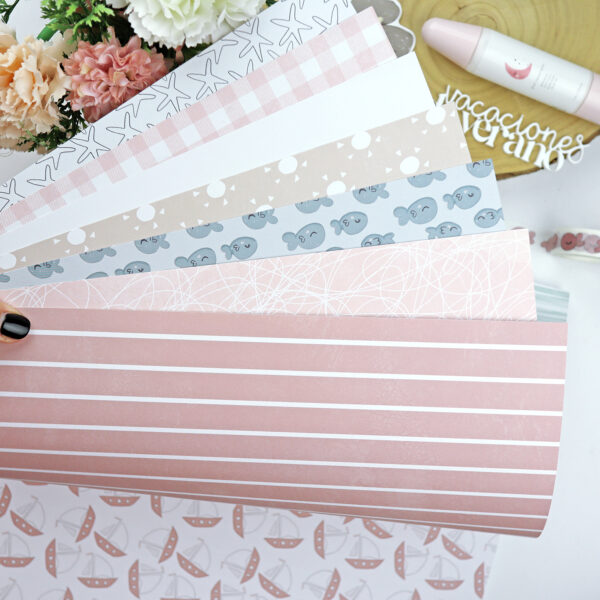 Bloc de 36 papeles Ohana en la playa para scrapbooking - Imagen 11