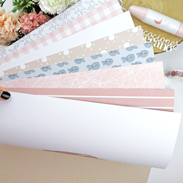 Bloc de 36 papeles Ohana en la playa para scrapbooking - Imagen 12